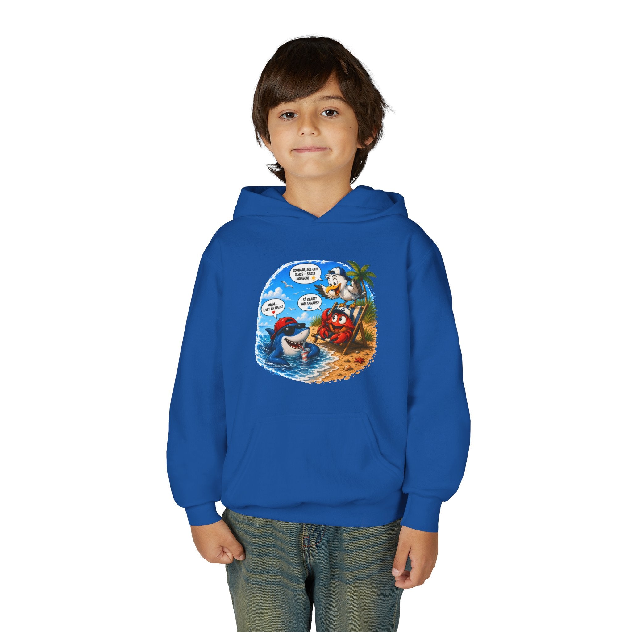 Hoodie | På stranden | Barn | XS-M