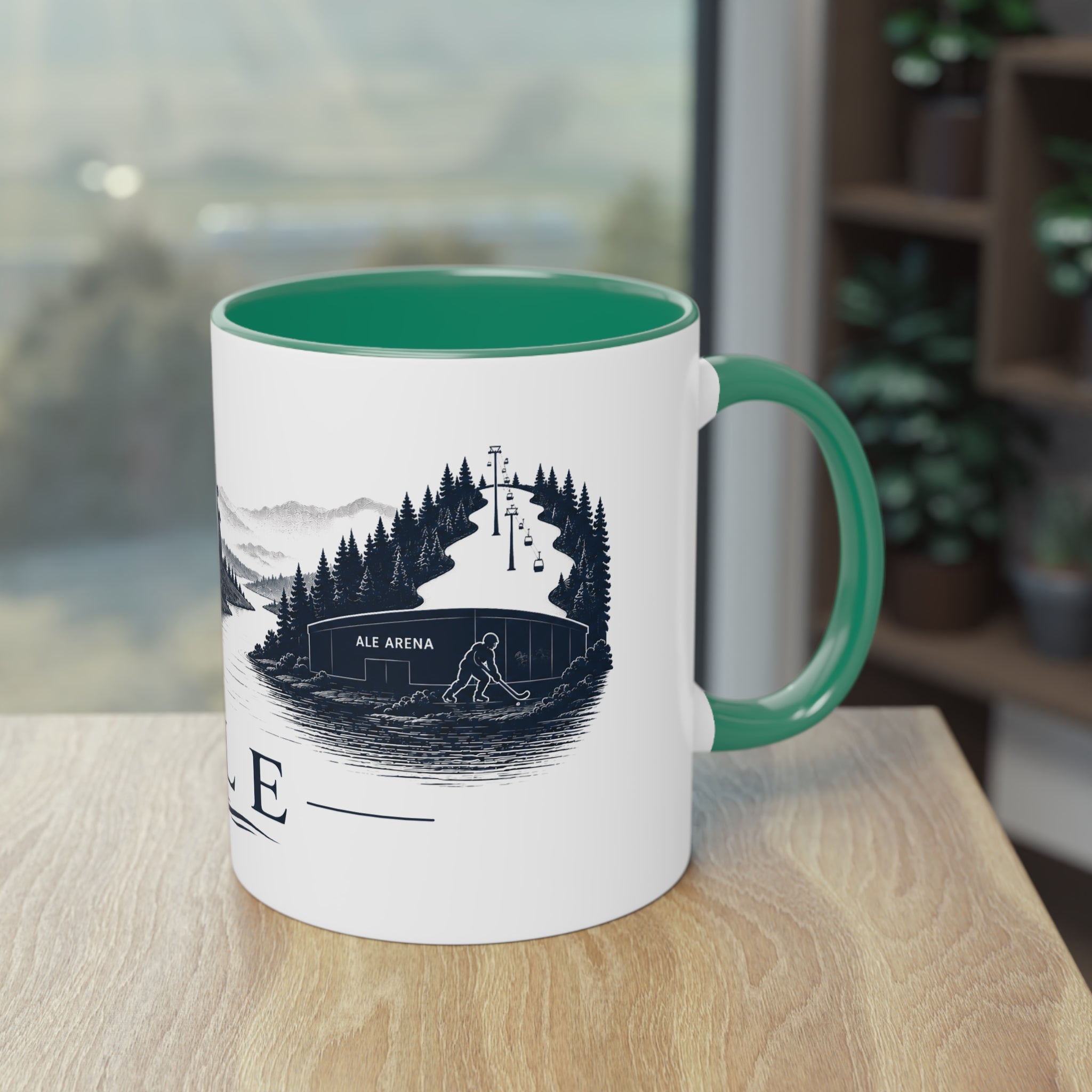 Mugg med siluett över Ale