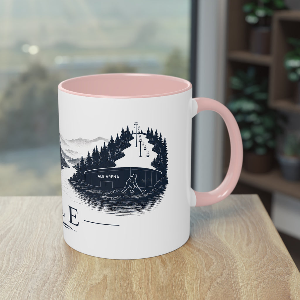 Mugg med siluett över Ale