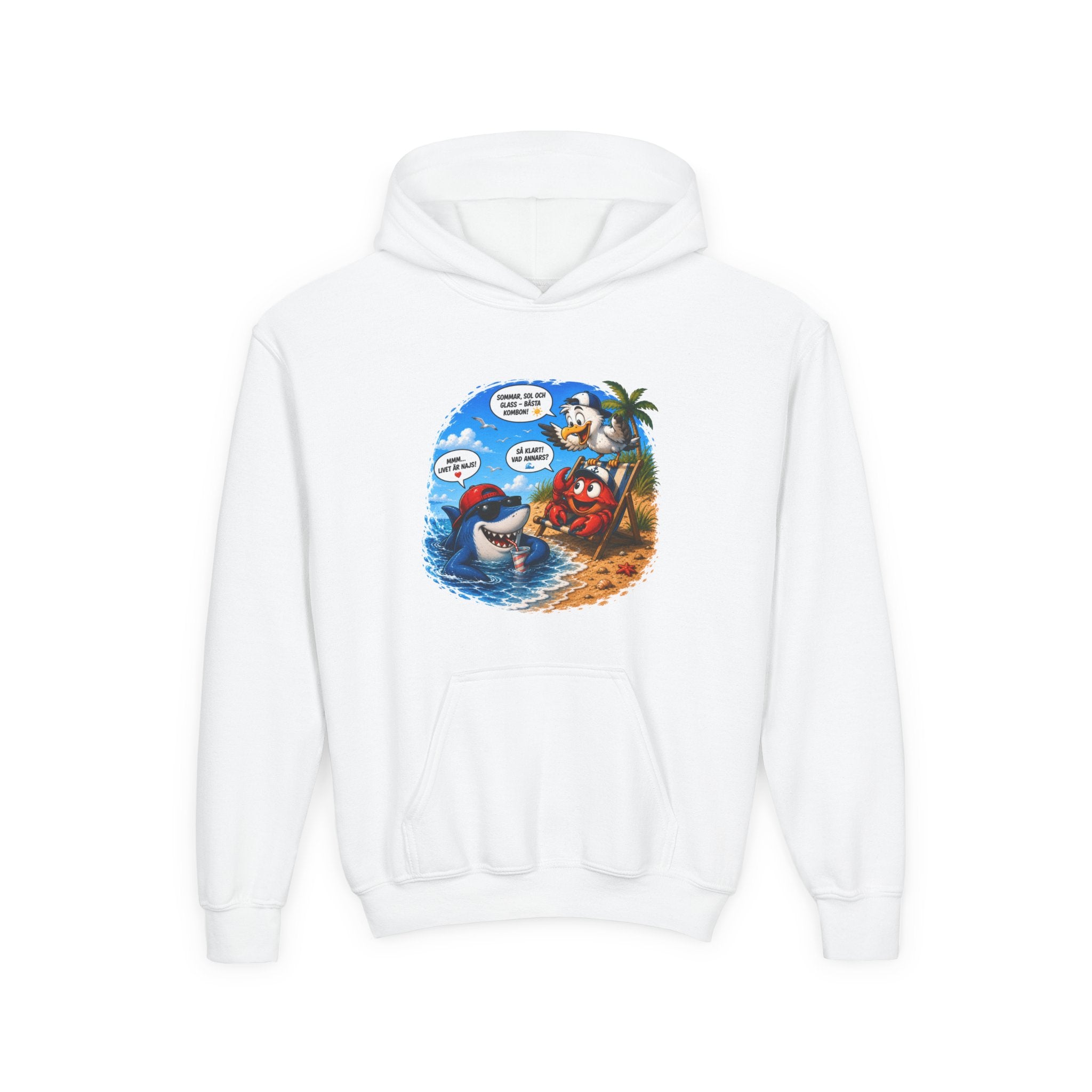 Hoodie | På stranden | Barn | XS-M
