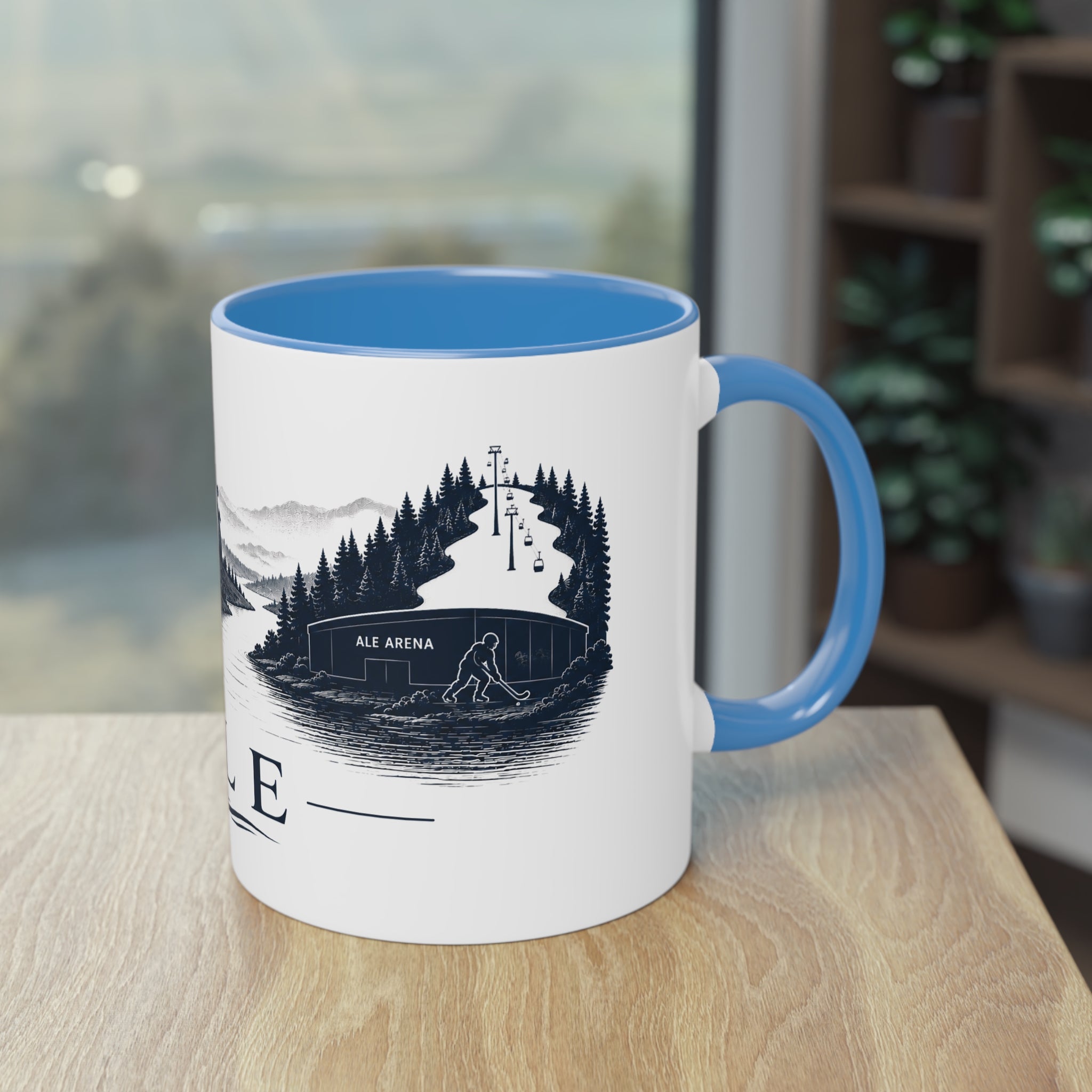 Mugg med siluett över Ale