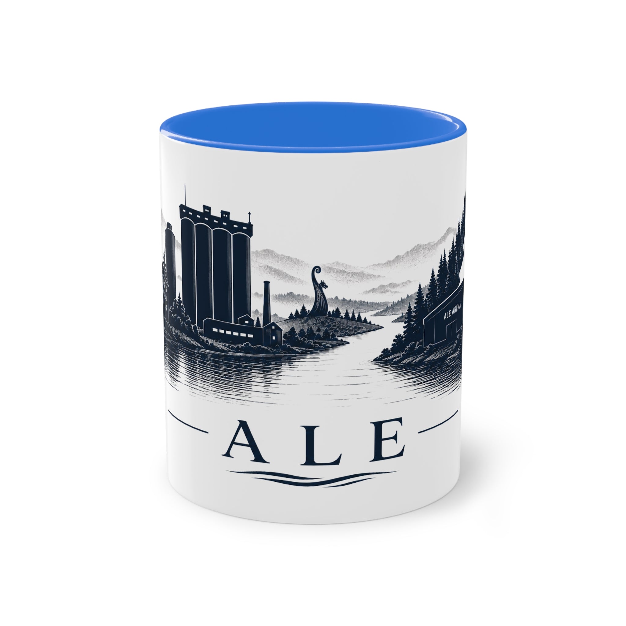 Mugg med siluett över Ale