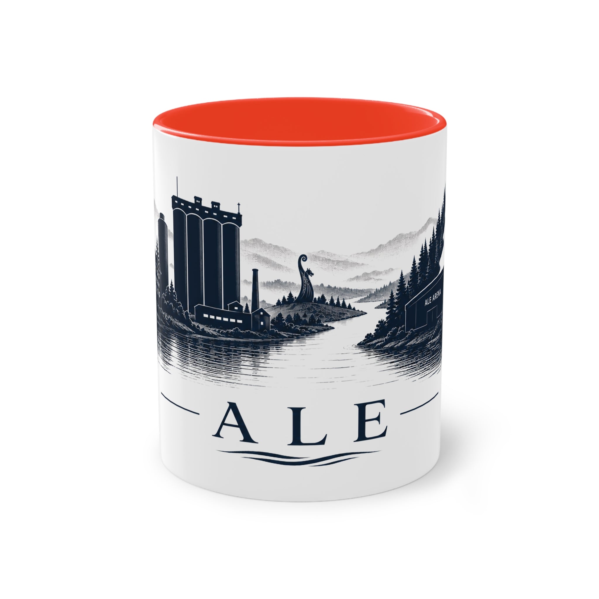 Mugg med siluett över Ale