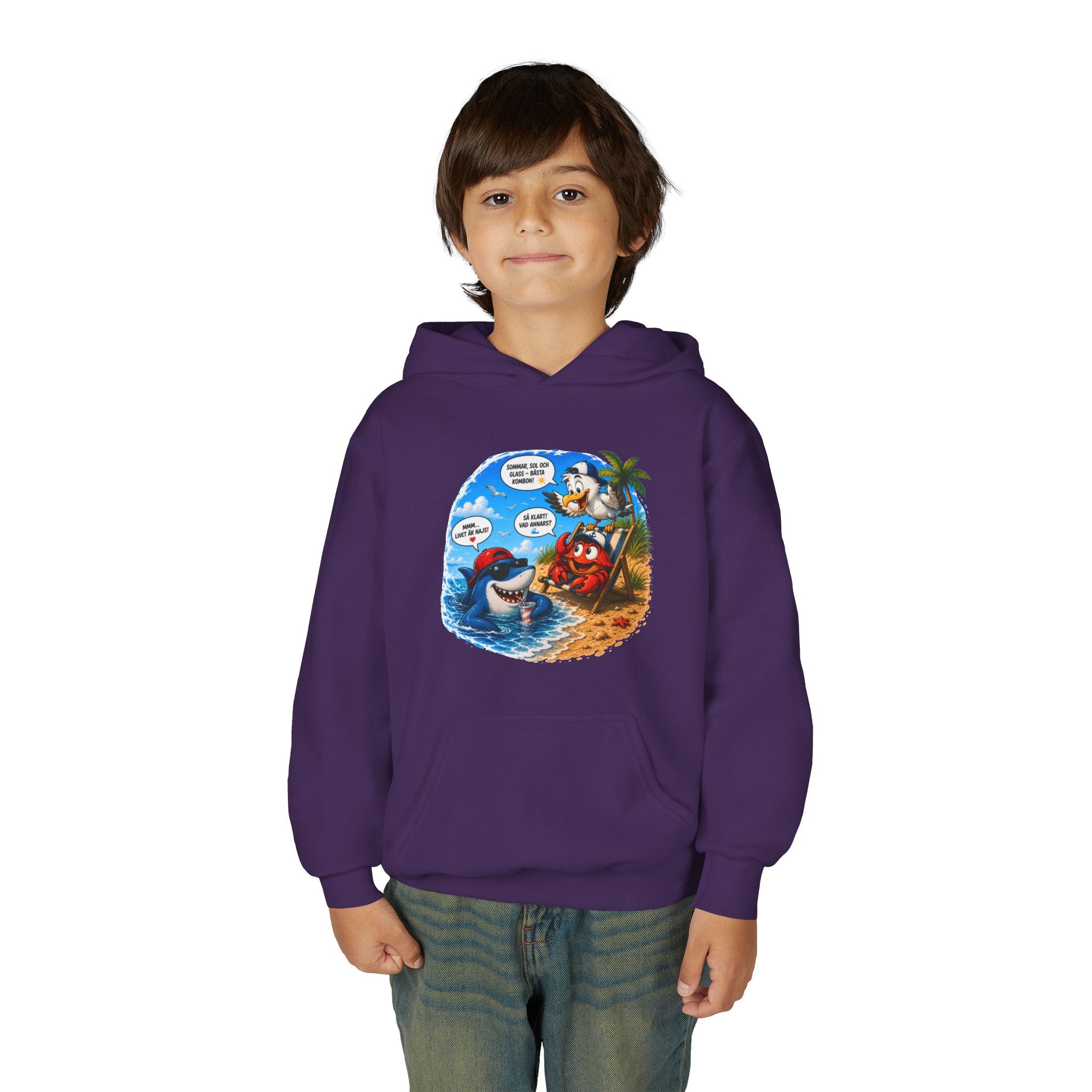 Hoodie | På stranden | Barn | XS-M