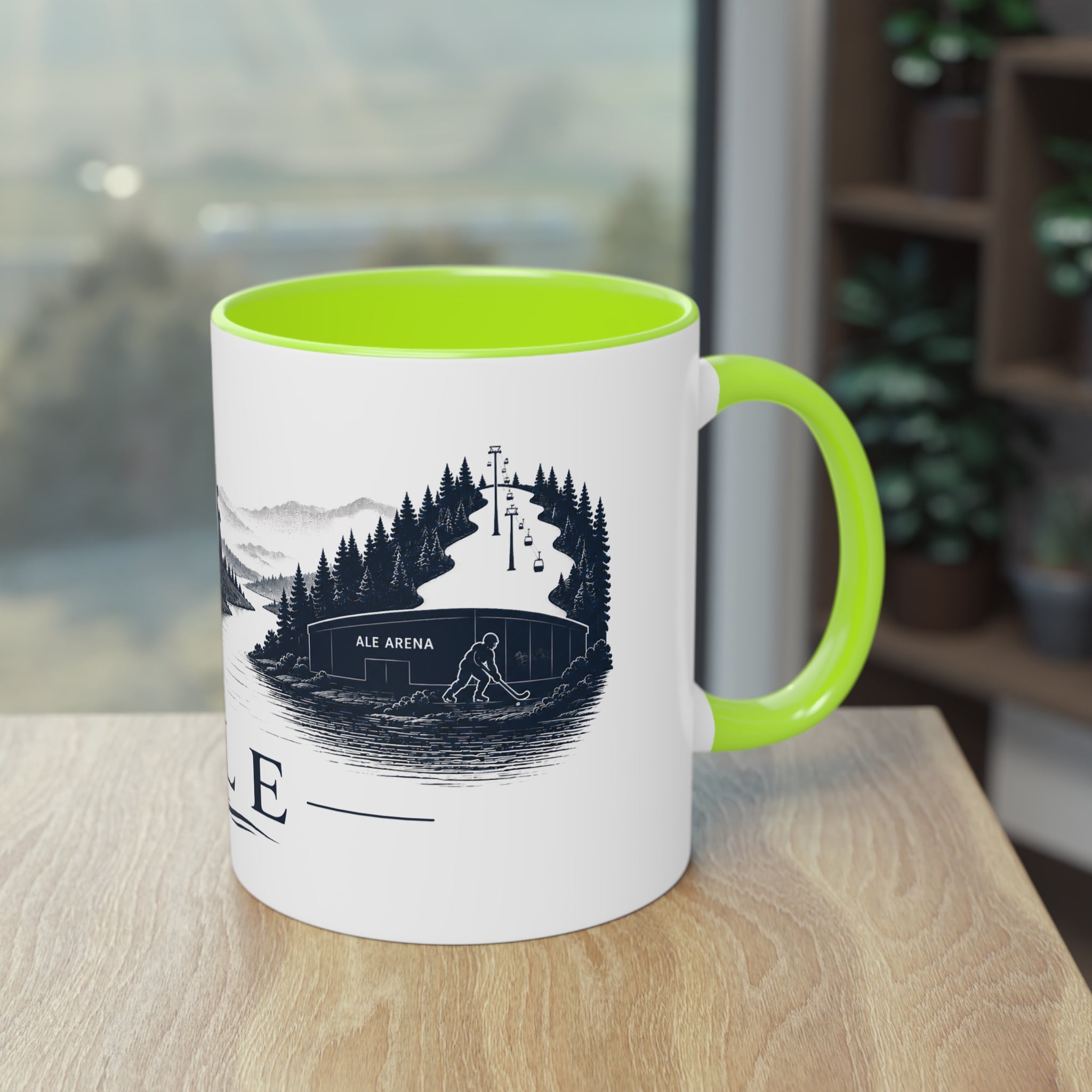 Mugg med siluett över Ale