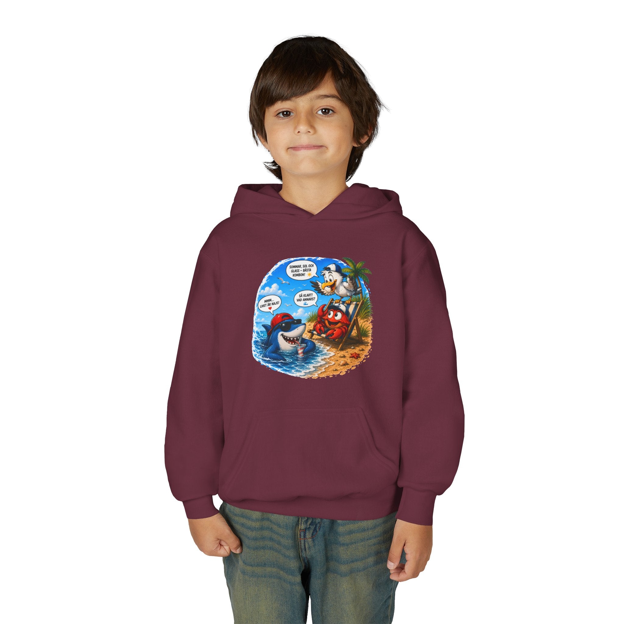 Hoodie | På stranden | Barn | XS-M