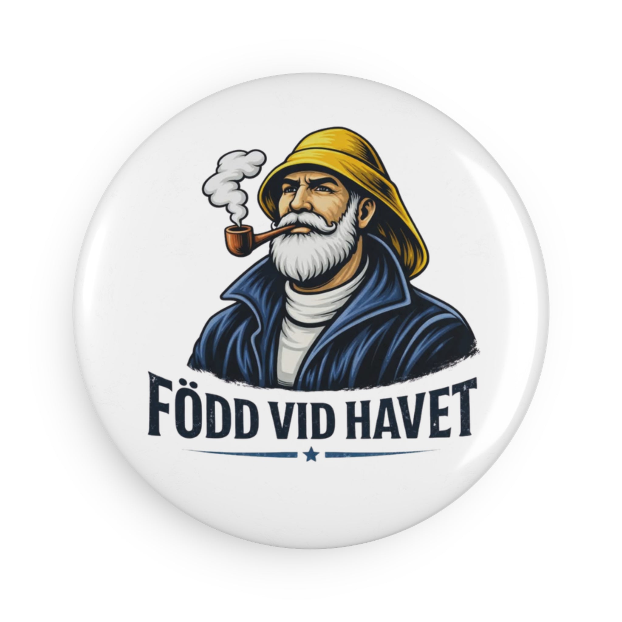 Född vid Havet | Rund | Kylskåpsmagnet