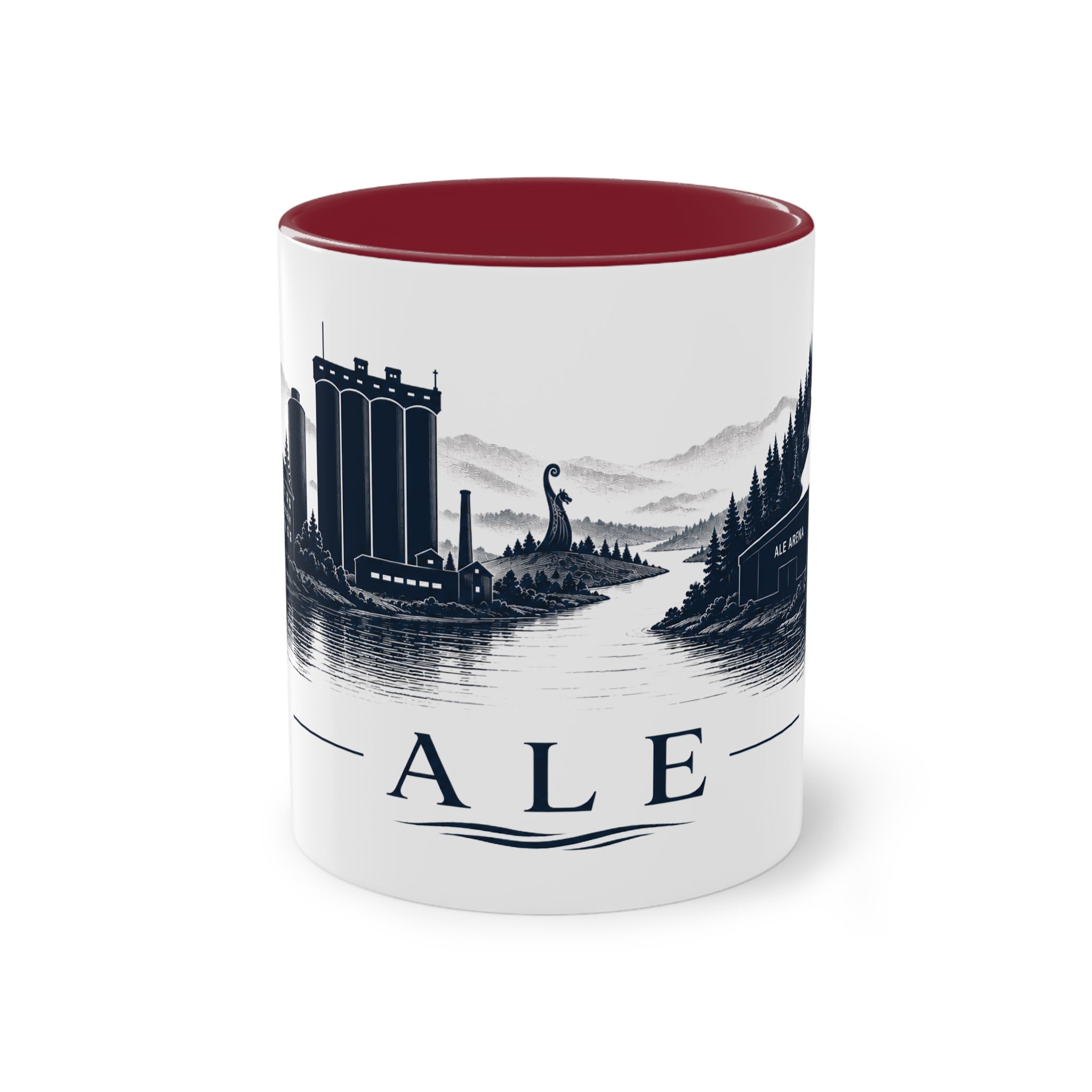 Mugg med siluett över Ale