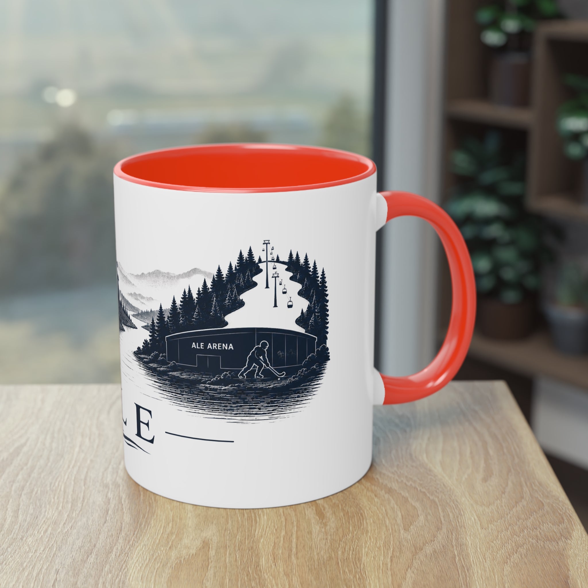 Mugg med siluett över Ale
