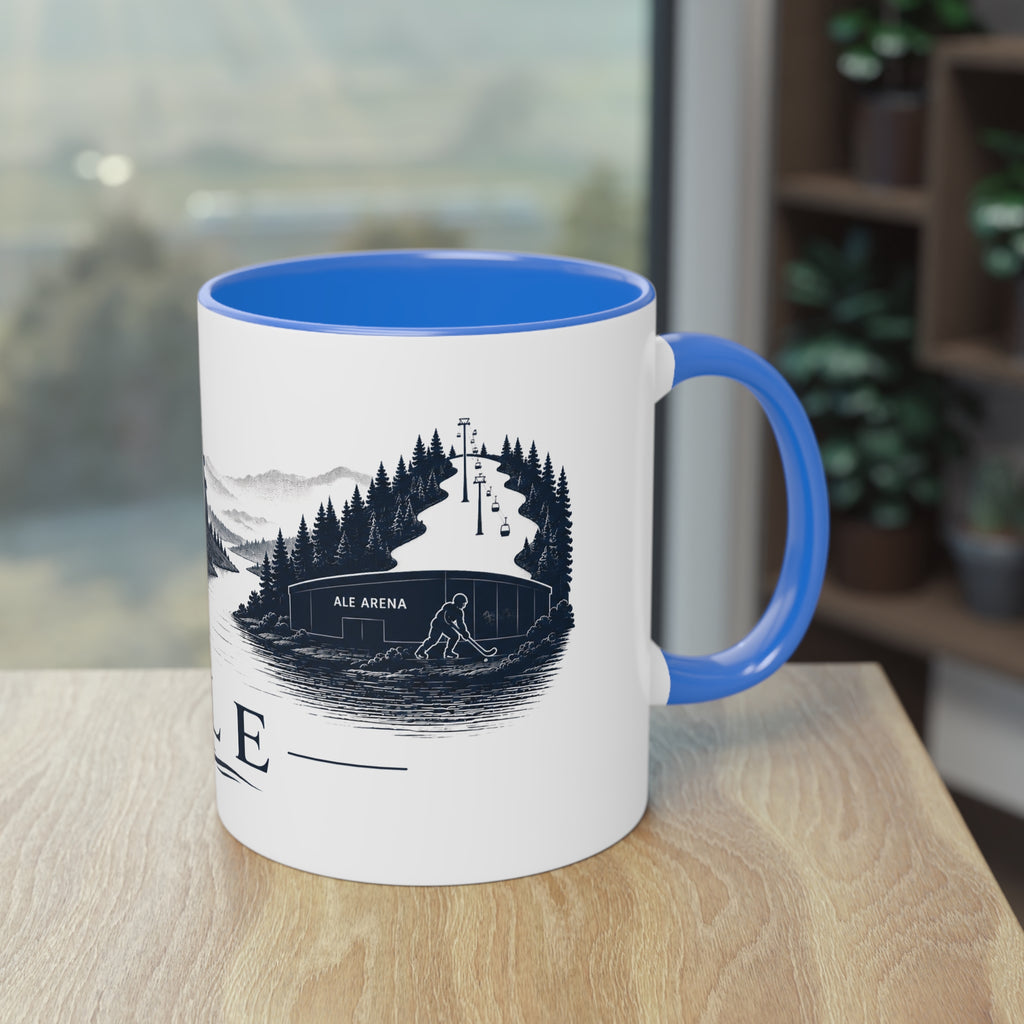 Mugg med siluett över Ale