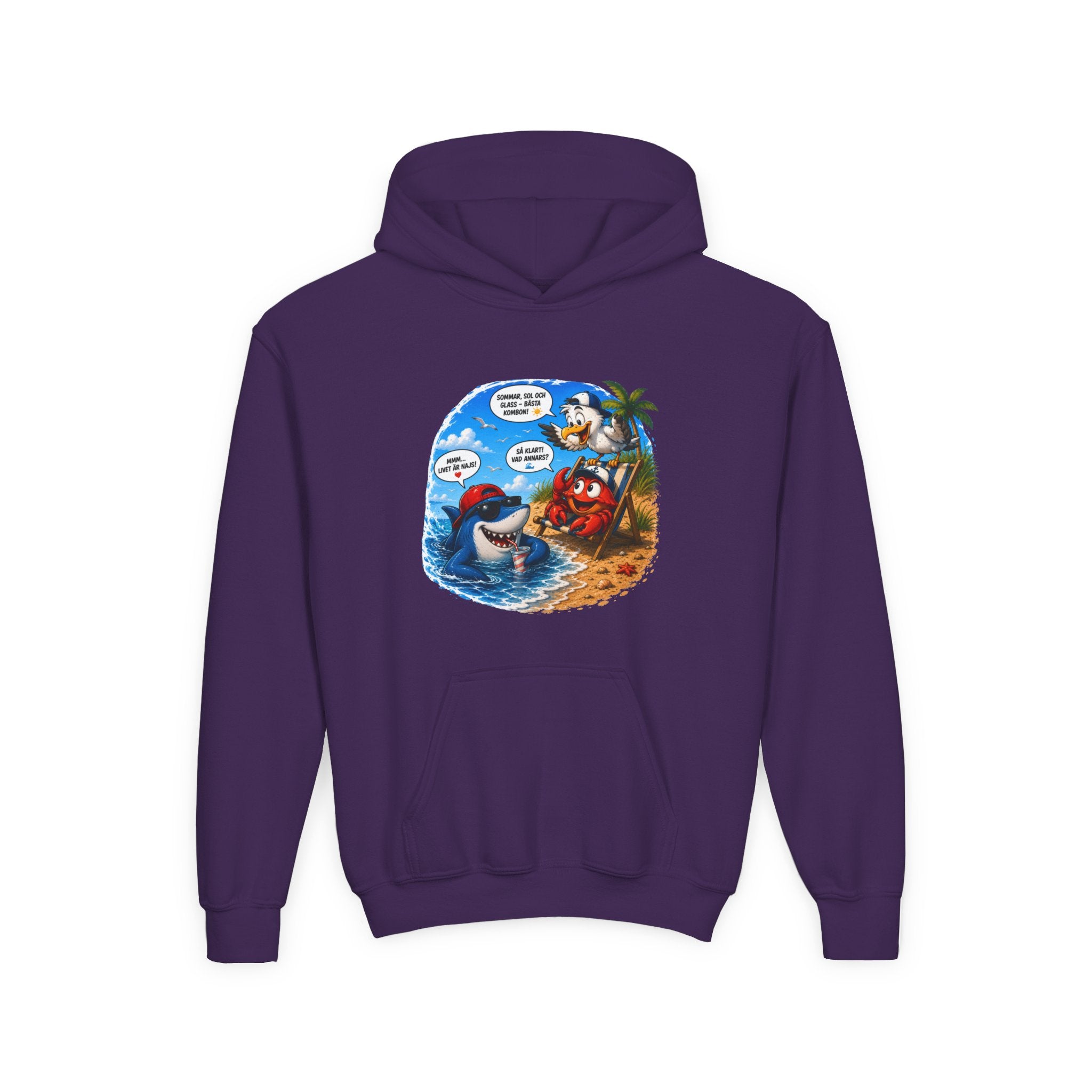 Hoodie | På stranden | Barn | XS-M