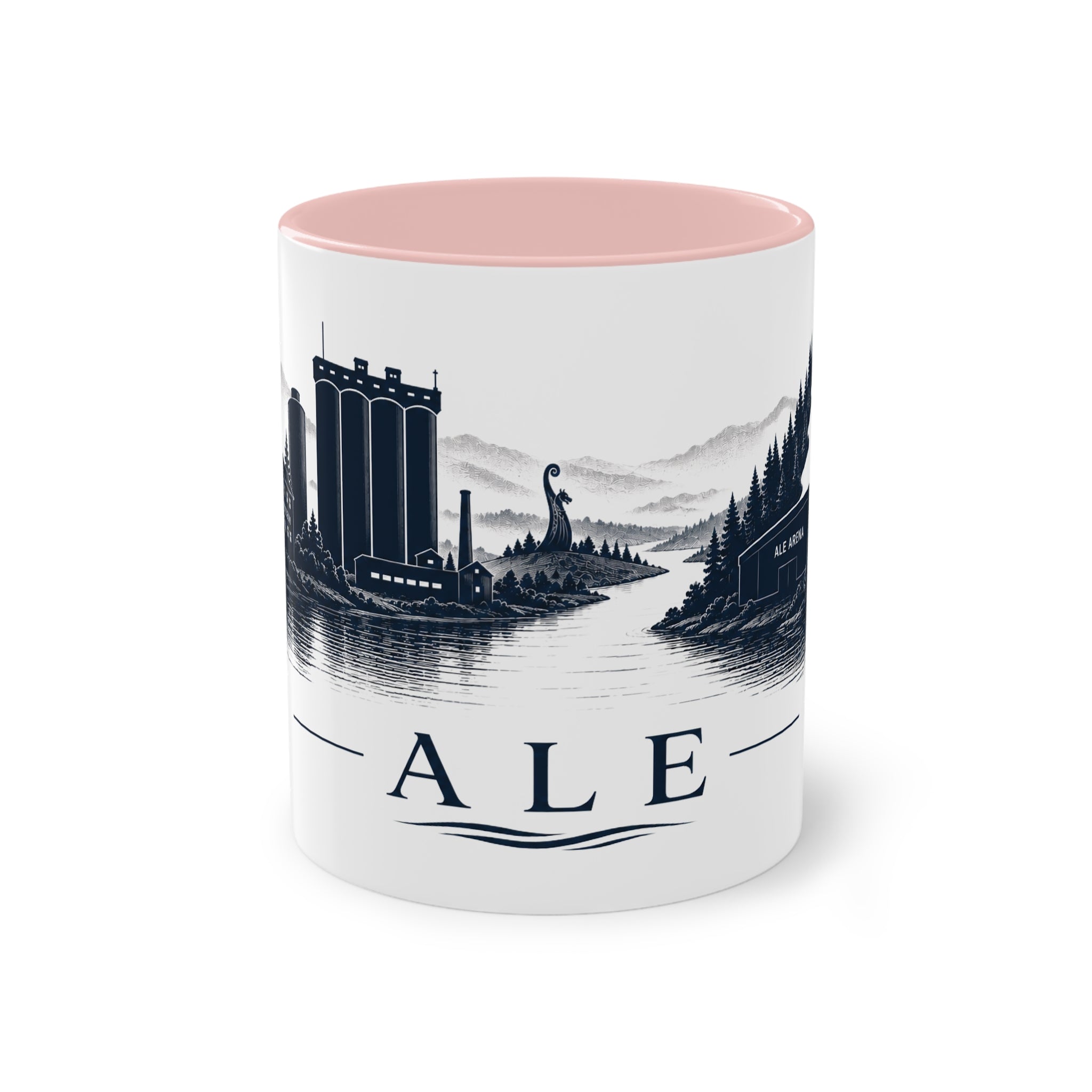 Mugg med siluett över Ale