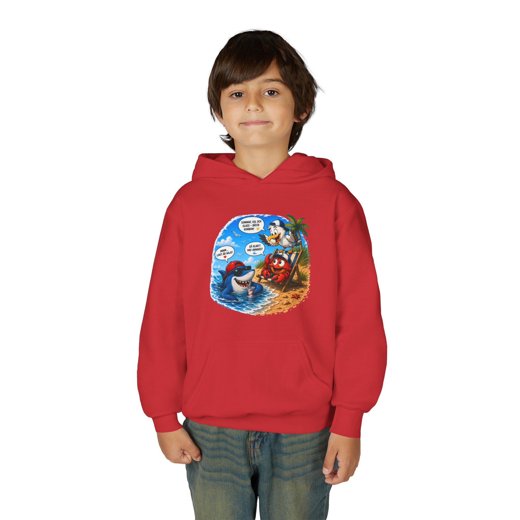 Hoodie | På stranden | Barn | XS-M