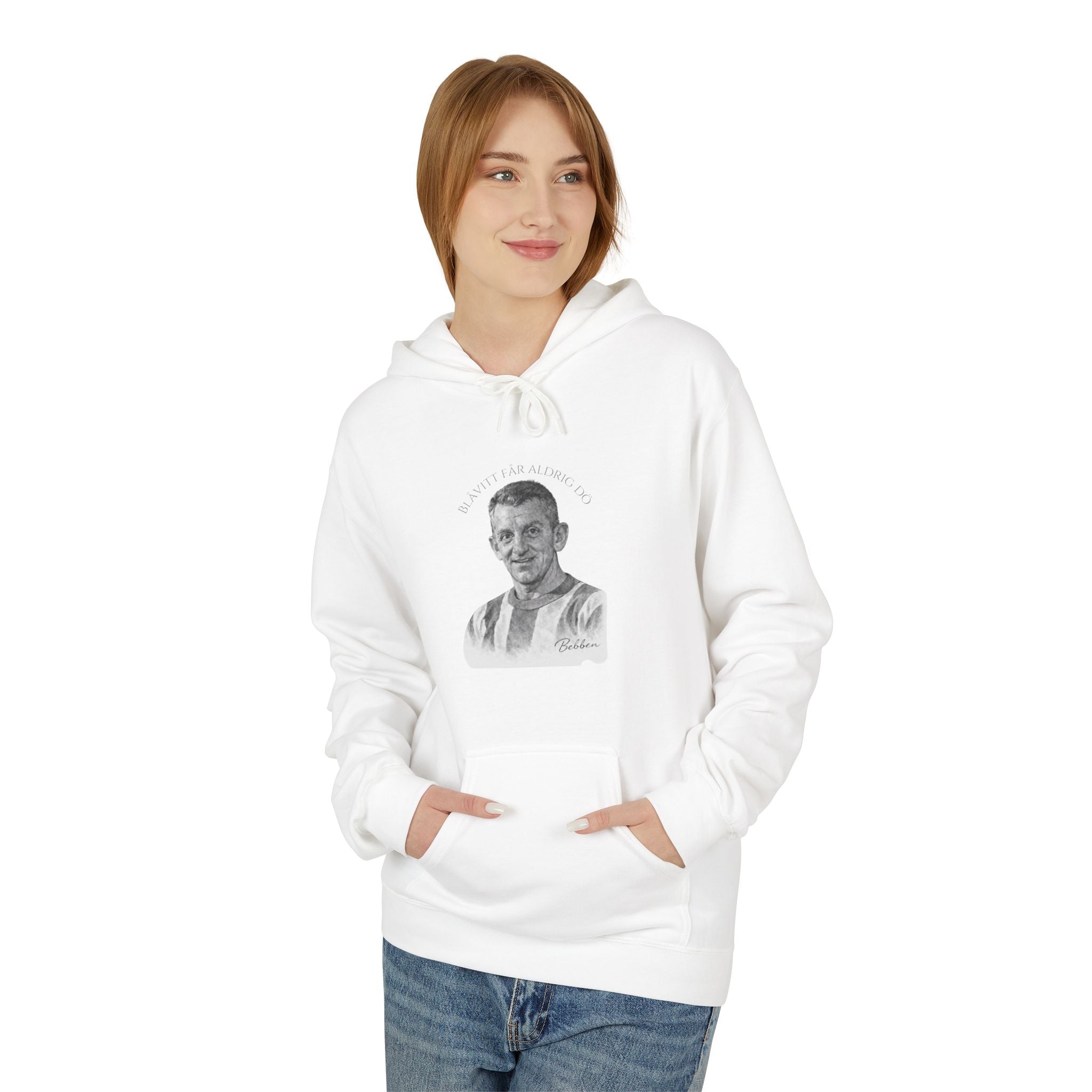 Hoodie | Bebben | Blåvitt får aldrig dö
