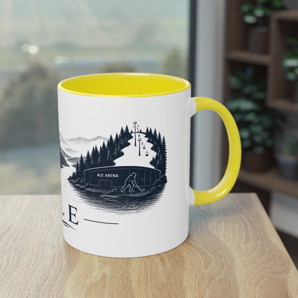 Mugg med siluett över Ale