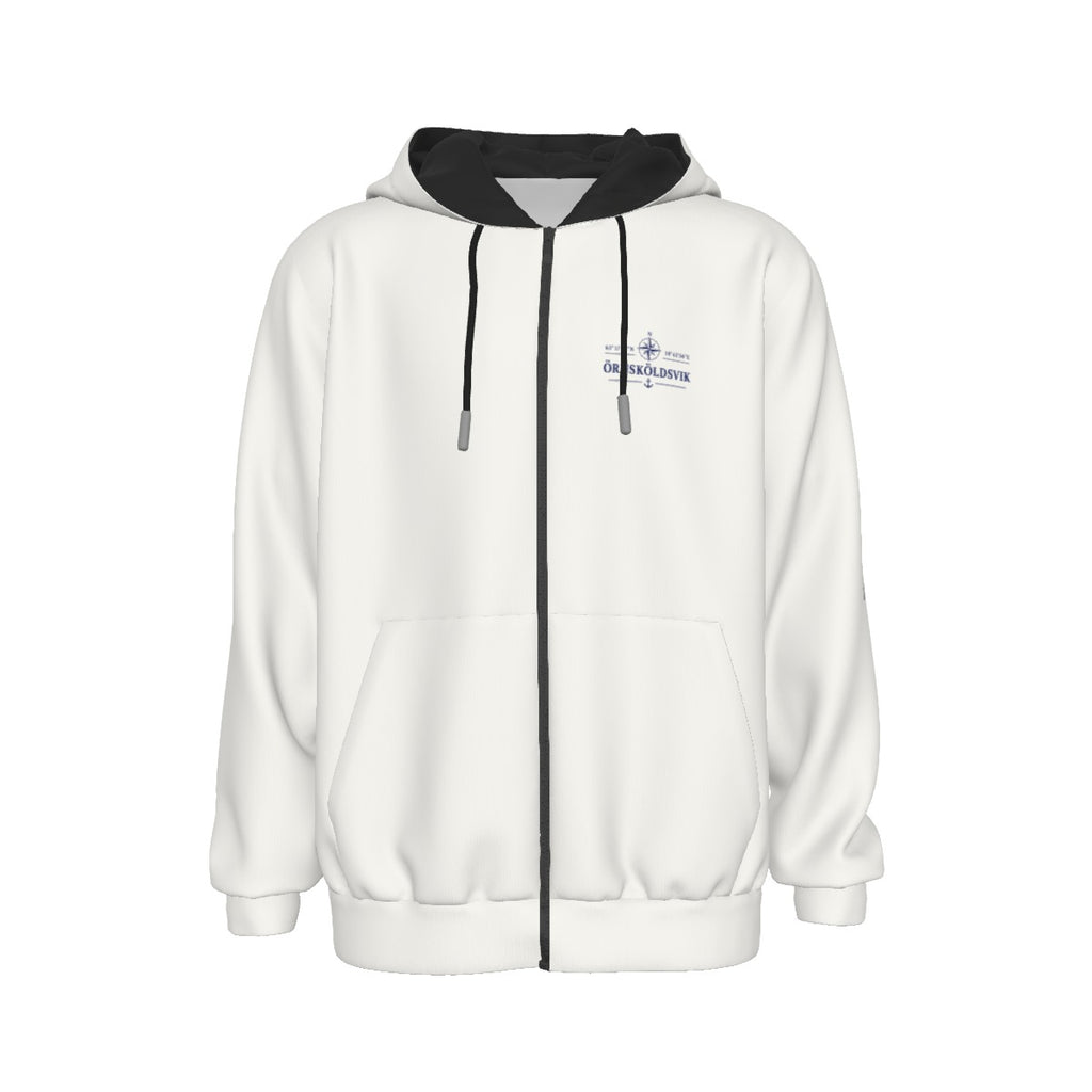 Zip Hoodie med fickor | Örnsköldsvik - Höga Kusten | Kompassros | Koordinater