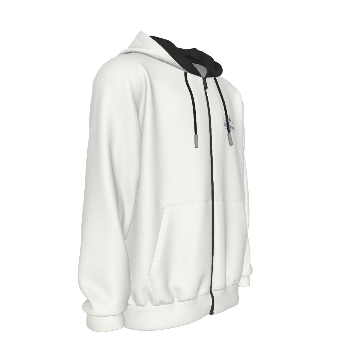 Zip Hoodie med fickor | Örnsköldsvik - Höga Kusten | Kompassros | Koordinater