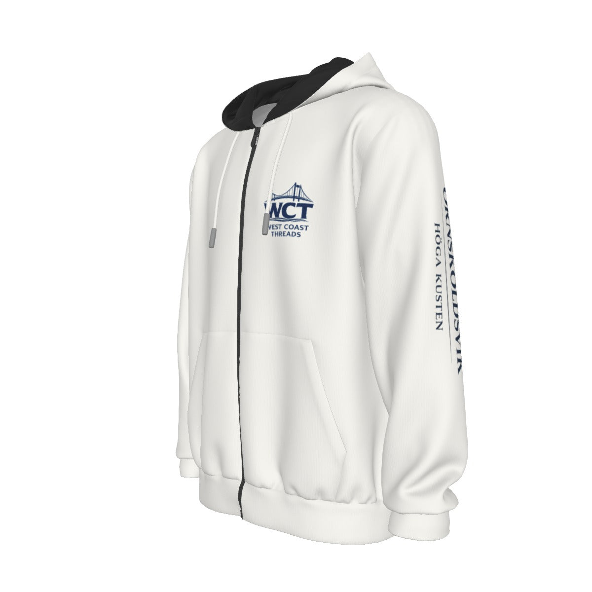 Zip Hoodie med fickor | Örnsköldsvik - Höga Kusten | West Coast Threads