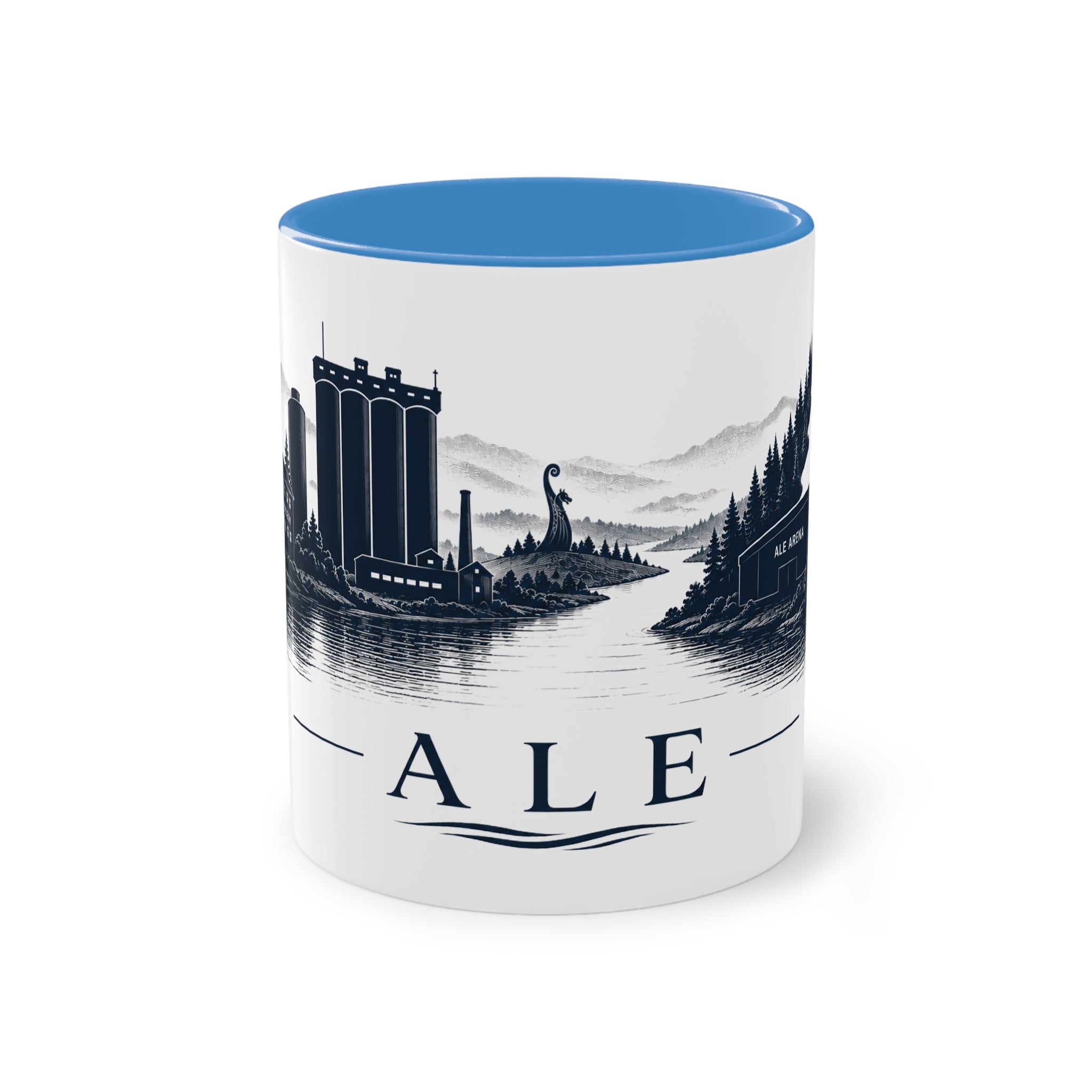Mugg med siluett över Ale