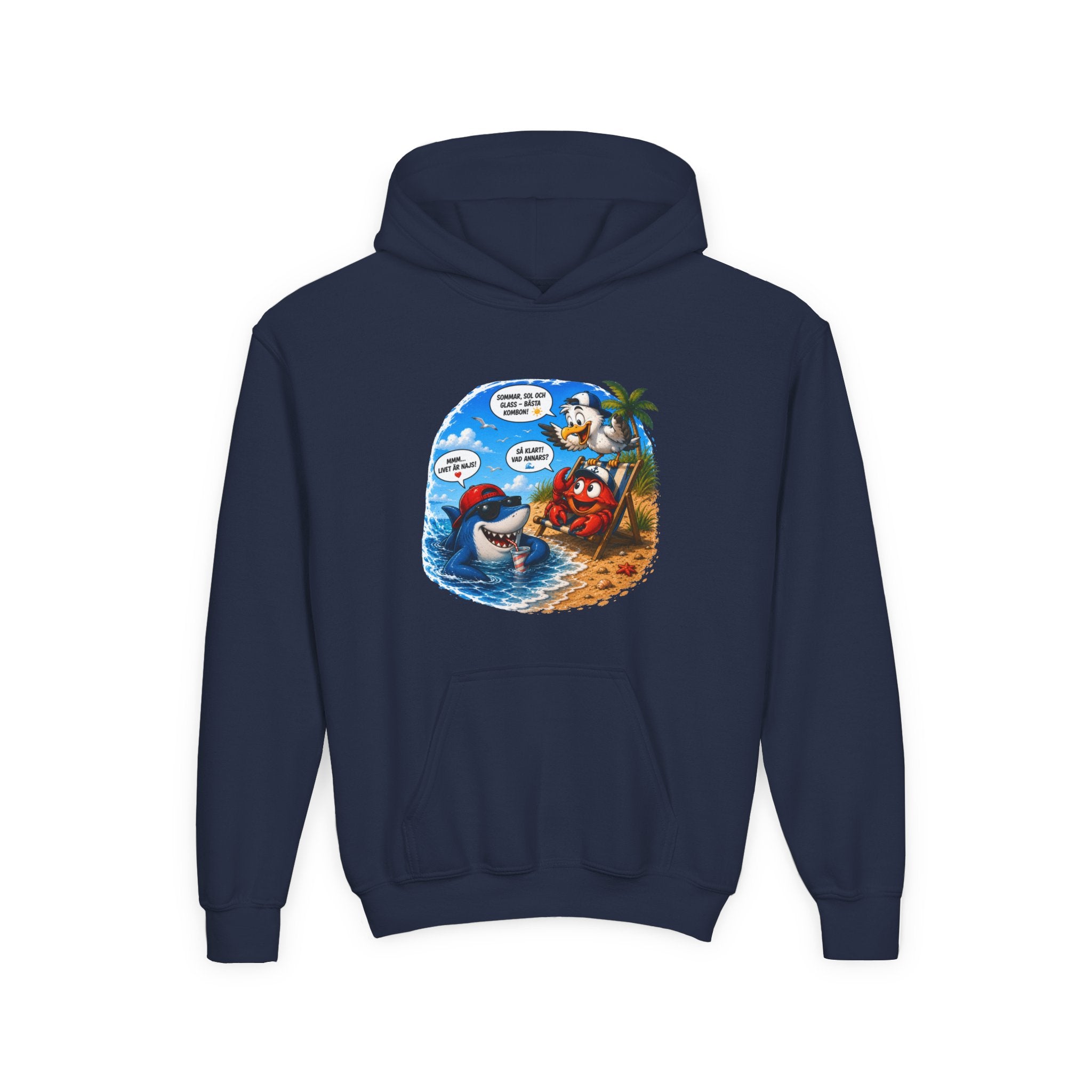 Hoodie | På stranden | Barn | XS-M