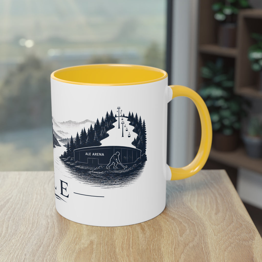 Mugg med siluett över Ale