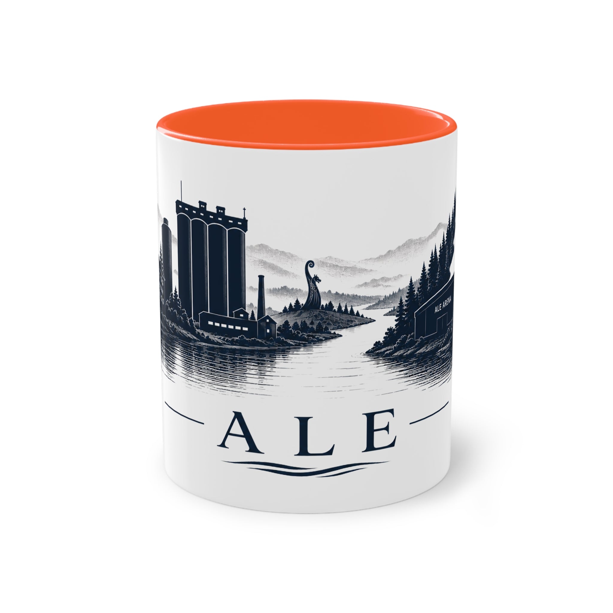 Mugg med siluett över Ale