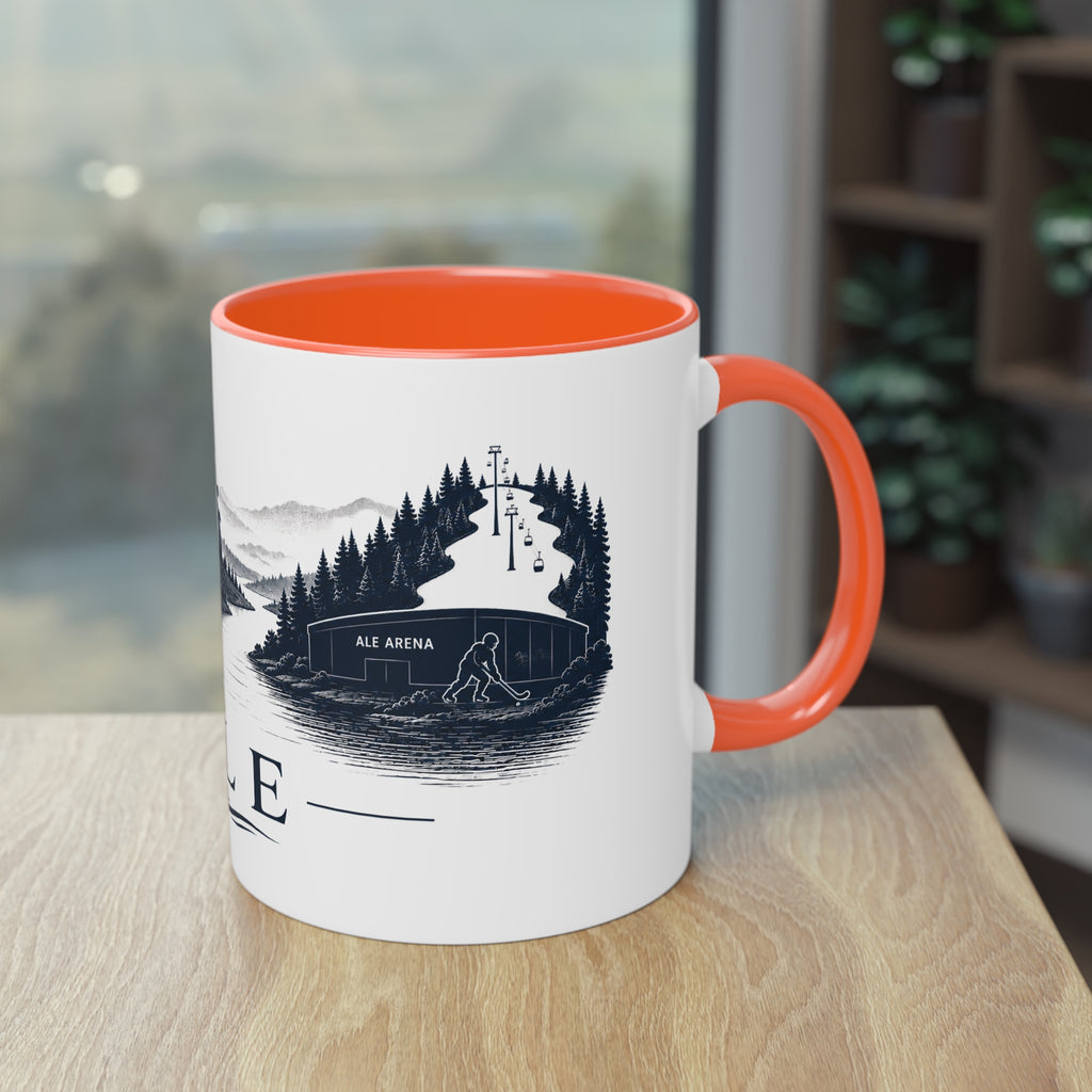 Mugg med siluett över Ale