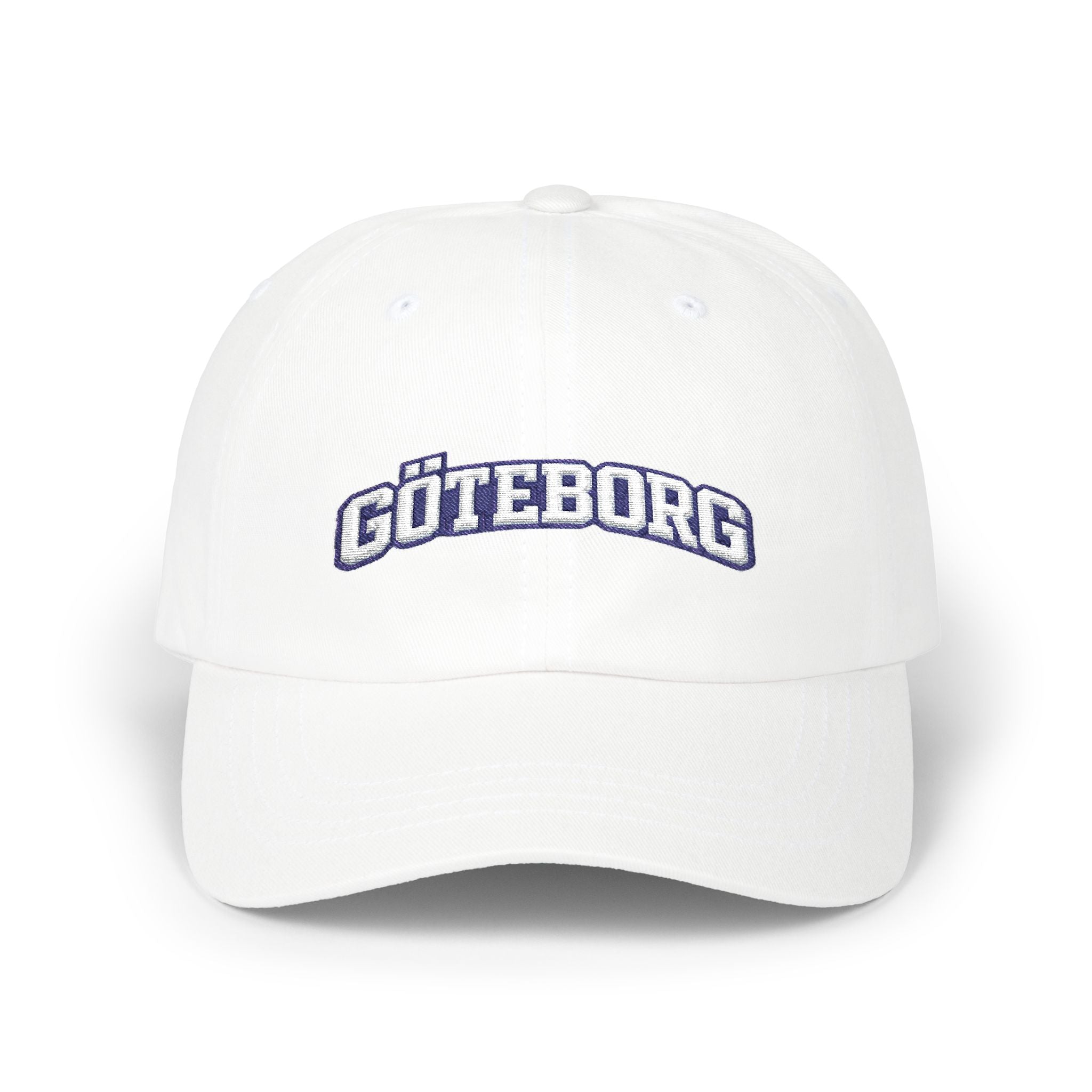 Göteborg Keps - Vit Brodyr | Klassisk Supporterkeps