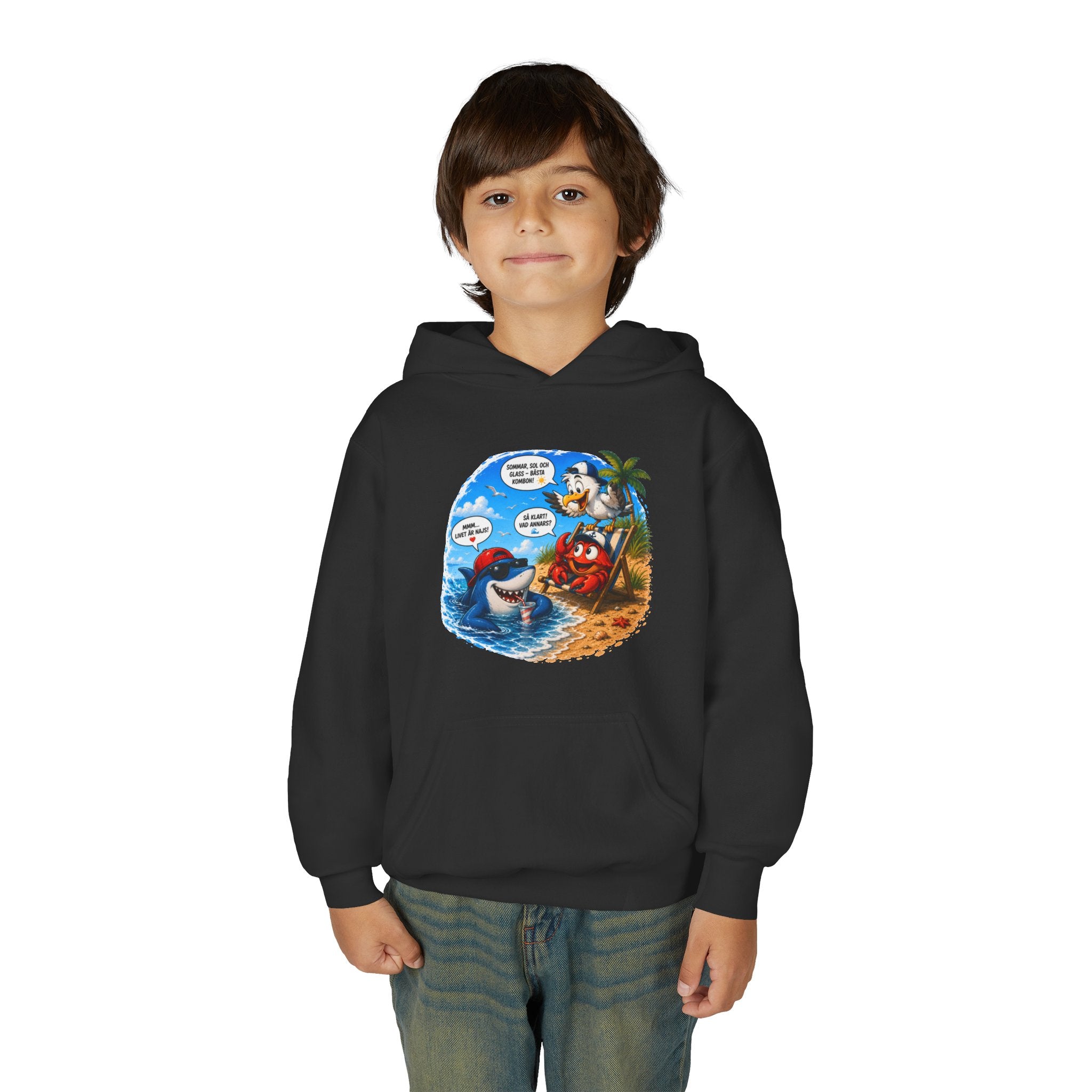 Hoodie | På stranden | Barn | XS-M