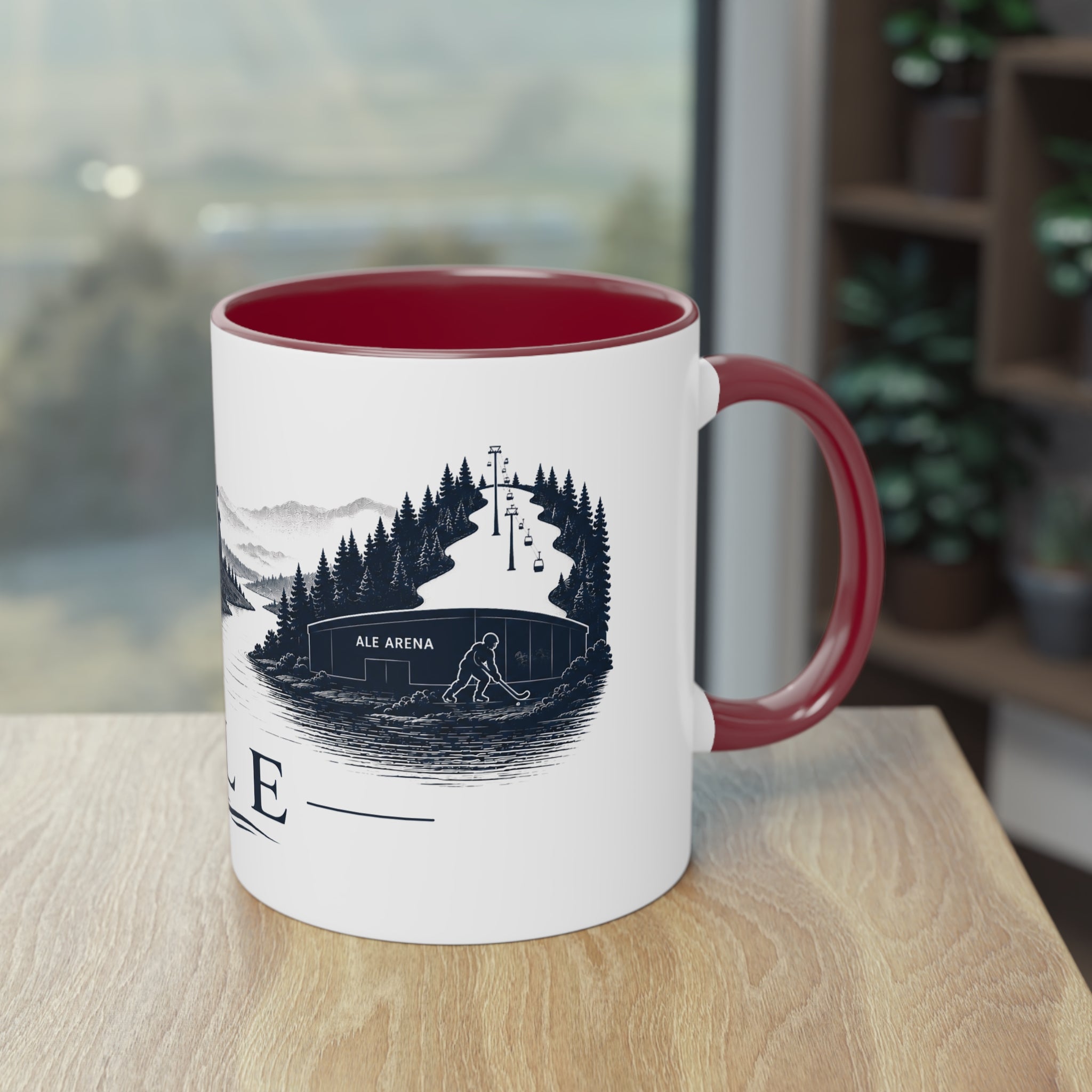Mugg med siluett över Ale